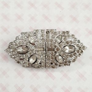 Vintage Duette Pin Brooch Diamond Rhinestone